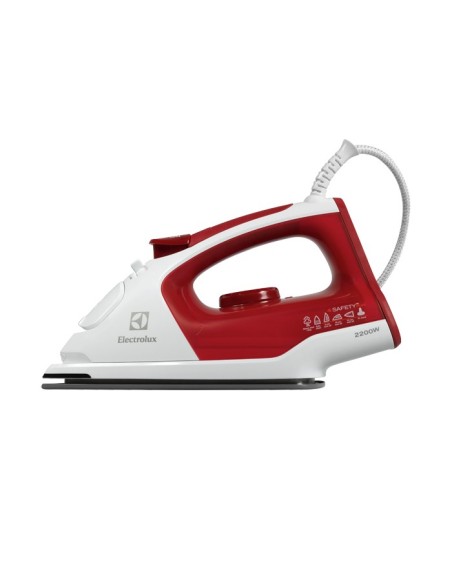 Electrolux EDB5210 Ferro da stiro a secco e a vapore Piastra in Ceramica 2200 W Rosso, Bianco