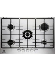 Electrolux EGG7253NOX piano cottura Nero, Acciaio inox Da incasso Gas 5 Fornello(i)