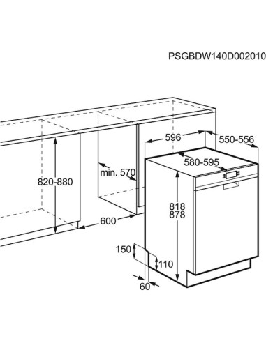 Electrolux ESF5206LOX Sottopiano 13 coperti F