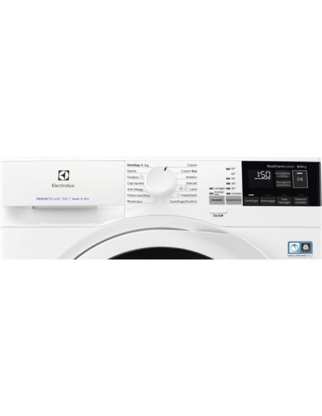 Electrolux PerfectCare 700 lavasciuga Libera installazione Caricamento frontale Bianco E