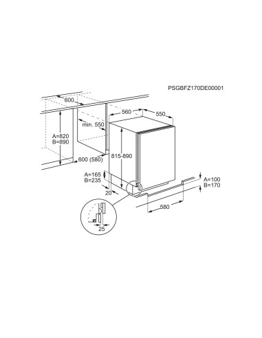 Electrolux ERN1200FOW monoporta Sottopiano 114 L G Bianco