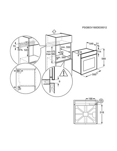 Electrolux EOB2401BOX 72 L 2780000 W Acciaio inox