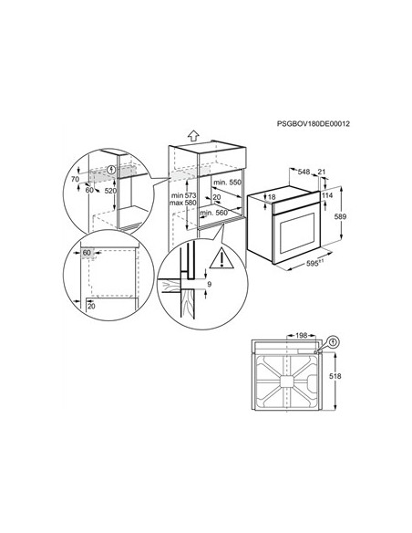 Electrolux EOB2401BOX 72 L 2780000 W Acciaio inox