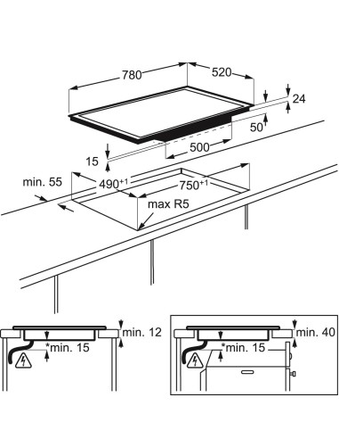 Electrolux EHH8540I8K Nero Da incasso Piano cottura a induzione 4 Fornello(i)