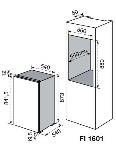 Electrolux FI1601 frigorifero Da incasso 146 L Bianco