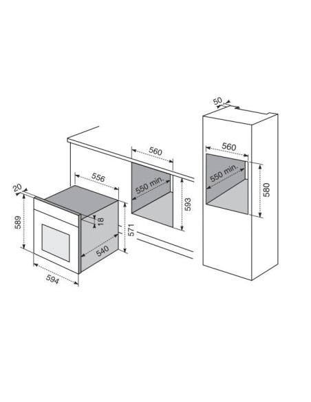 Electrolux F 5650 EX forno 56 L 1900 W Acciaio inox