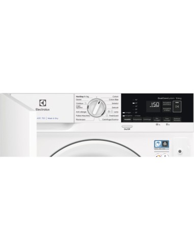 Electrolux EW7W474BI lavasciuga Da incasso Caricamento frontale Bianco E