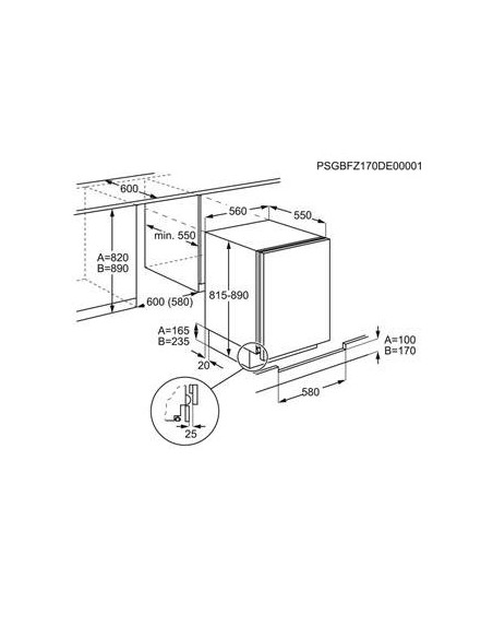 Electrolux LXB2AF82S frigorifero Da incasso 127 L F Bianco