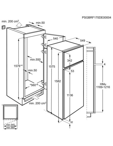 Electrolux ETB2AE16S Da incasso 269 L E Bianco