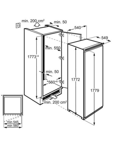 Electrolux EFS3DF18S monoporta Da incasso 282 L F Bianco