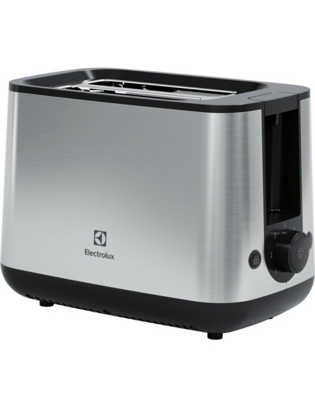 Electrolux E3T1-3ST tostapane 2 fetta e 800 W Nero, Acciaio inox