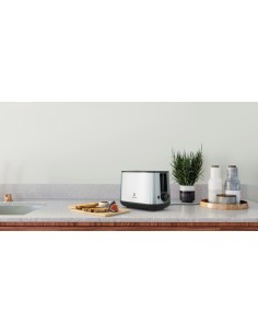 Electrolux E3T1-3ST tostapane 2 fetta e 800 W Nero, Acciaio inox 2