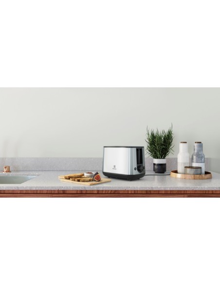 Electrolux E3T1-3ST tostapane 2 fetta e 800 W Nero, Acciaio inox