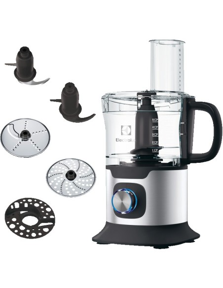 Electrolux E5FP1-4GB robot da cucina 700 W 1,2 L Nero, Acciaio inox, Trasparente