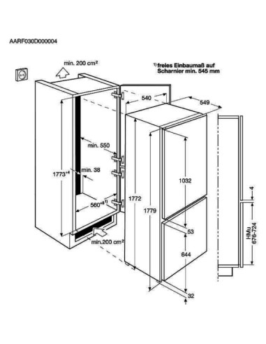 Electrolux LNT4FE18S Da incasso 270 L E Bianco
