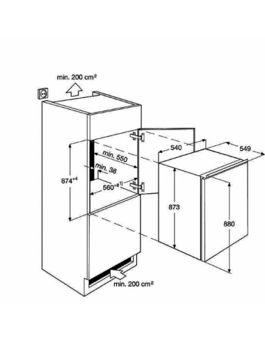 Electrolux LRB2AF88S frigorifero Da incasso 142 L F Bianco