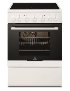 Electrolux EKC61360OW Cucina Elettrico Ceramica Nero, Bianco