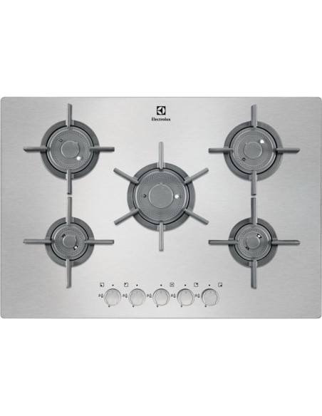Electrolux EGU7657NOX piano cottura Acciaio inox Da incasso Gas 5 Fornello(i)