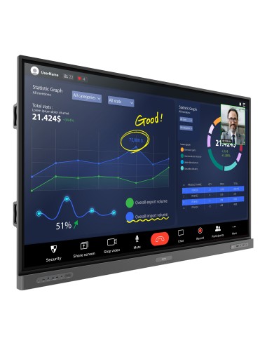BenQ RP8603 Pannello piatto interattivo 2,18 m (86") Wi-Fi 450 cd m² 4K Ultra HD Nero Touch screen Processore integrato Android