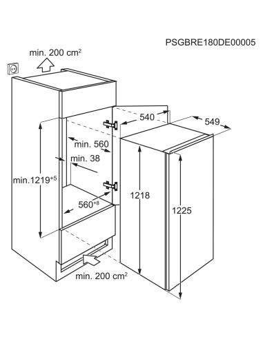 Electrolux LFB3AF12S monoporta Da incasso 187 L F Bianco