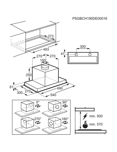 Electrolux LFG716X Integrato Acciaio inox 700 m³ h