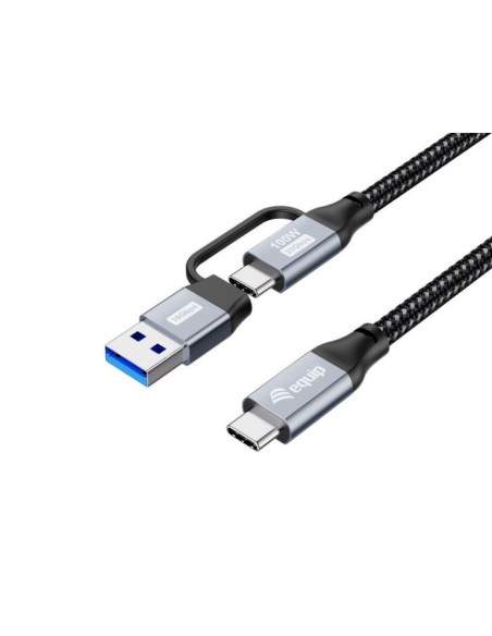 Equip 128433 cavo USB USB 3.2 Gen 2x2 2 m USB A USB C 2 x USB C Nero