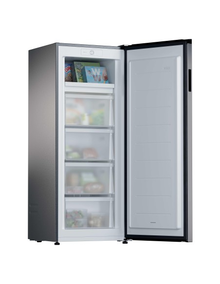 Candy CNUQ2L513EX Congelatore verticale Libera installazione 169 L E Acciaio inox