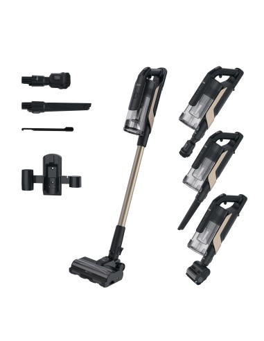 Hoover HF610P 011 Aspirapolvere elettrica Batteria Secco Senza sacchetto 0,7 L 660 W Nero, Metallico 4 Ah
