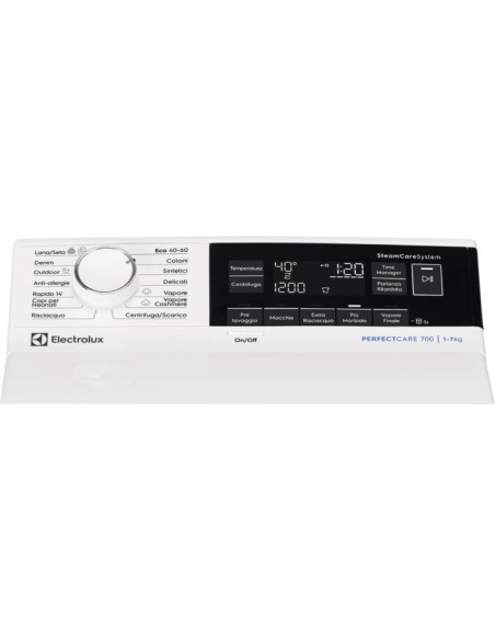 Electrolux EW7T337A lavatrice Caricamento dall'alto 7 kg 1300 Giri min Bianco