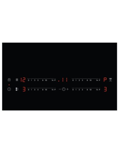 Electrolux Serie 600 LIL83441 piano cottura Nero Superficie piana 78 cm Piano cottura a induzione 4 Fornello(i)