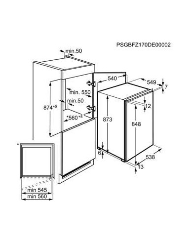 Electrolux LUB3AE88S Congelatore verticale Da incasso 98 L E Bianco