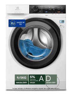 Electrolux EW7W495G lavasciuga Libera installazione Caricamento frontale Bianco D