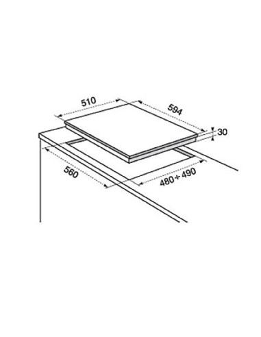 Electrolux RGG6243LOX Nero, Acciaio inox Da incasso 60 cm Gas 4 Fornello(i)