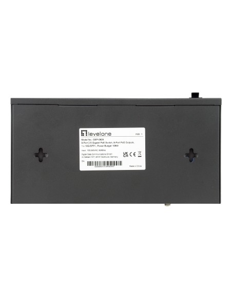 LevelOne GEP-0925 switch di rete Non gestito 2.5G Ethernet (100 1000 2500) Supporto Power over Ethernet (PoE) Nero