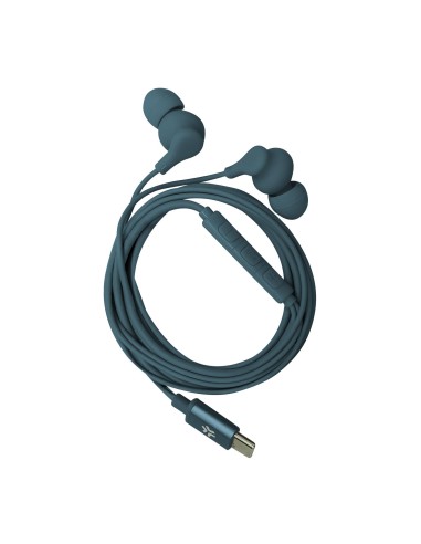 Celly UP1600TYPECBL cuffia e auricolare Cablato In-ear Musica e Chiamate USB tipo-C Blu