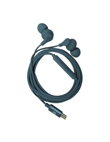 Celly UP1600TYPECBL cuffia e auricolare Cablato In-ear Musica e Chiamate USB tipo-C Blu