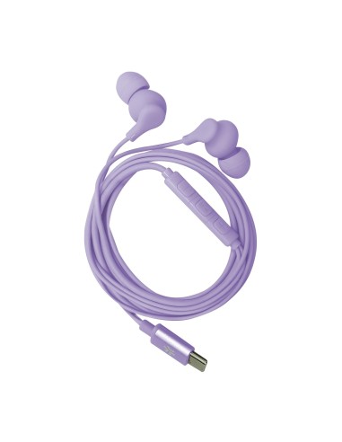 Celly UP1600TYPECVL cuffia e auricolare Cablato In-ear Musica e Chiamate USB tipo-C Viola