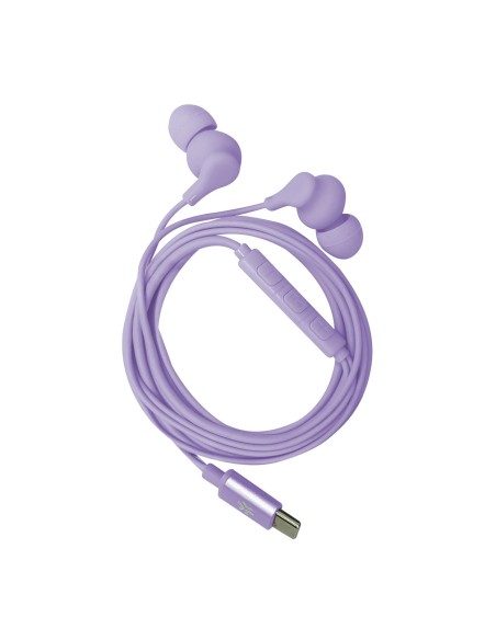 Celly UP1600TYPECVL cuffia e auricolare Cablato In-ear Musica e Chiamate USB tipo-C Viola
