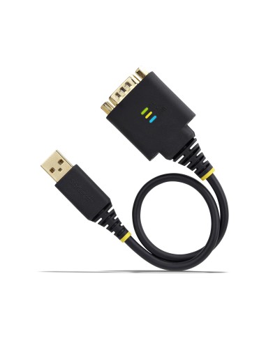 StarTech.com Cavo Adattatore USB a Seriale da 30 cm, Convertitore da USB-A a DB9 RS232 COM Retention con Dadi e Viti