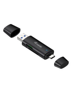 Equip 245462 lettore di schede USB 3.2 Gen 1 (3.1 Gen 1) Type-A Type-C Nero