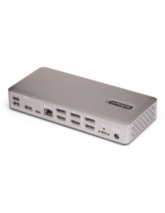StarTech.com Docking Station USB4 per Tre Monitor, Dock USB-C Multi Display HDMI DisplayPort 4K 60Hz, Ricarica Laptop 100W, 2