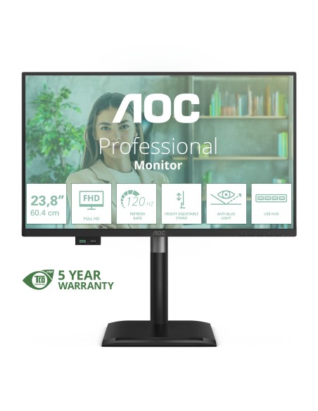 AOC 24P4U Monitor PC 60,5 cm (23.8") 1920 x 1080 Pixel Full HD Nero