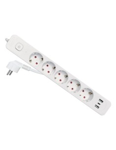 Equip 245555 prolunghe e multiple 2,5 m 5 presa(e) AC Interno Bianco