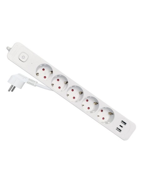 Equip 245555 prolunghe e multiple 2,5 m 5 presa(e) AC Interno Bianco