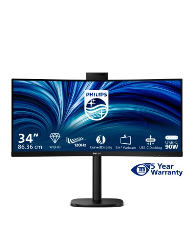 Philips 3000 series 34B2U3600CH 00 Monitor PC 86,4 cm (34") 3440 x 1440 Pixel Wide Quad HD LCD Nero