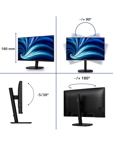 Philips 32B2U3601 00 Monitor PC 80 cm (31.5") 2560 x 1440 Pixel Quad HD LCD Nero