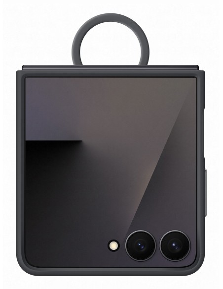 Samsung Galaxy Z Flip7 Ring Case (Silicone) Black