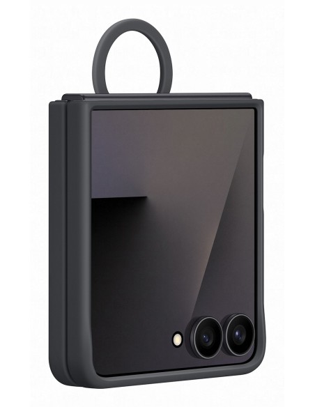 Samsung Galaxy Z Flip7 Ring Case (Silicone) Black