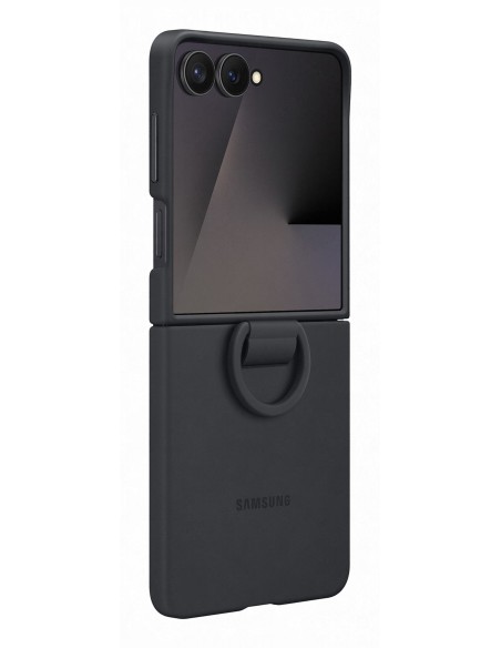 Samsung Galaxy Z Flip7 Ring Case (Silicone) Black