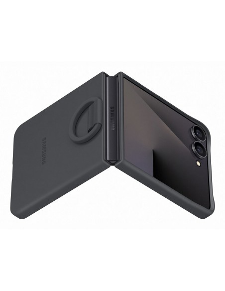 Samsung Galaxy Z Flip7 Ring Case (Silicone) Black